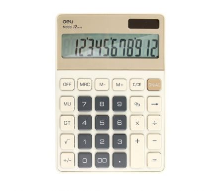 Kalkulačka DELI EM309 béžová