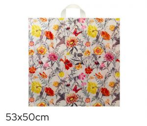 Taška igelitová 50 x 51cm ČAJOVÁ KONVICE mix