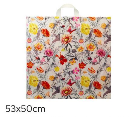 Taška igelitová 50 x 51cm ČAJOVÁ KONVICE mix