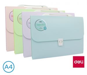 Aktovka spisová A4 13 přihrádek COLORFUL DELI EF613 pastel mix