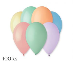 Balónky  100ks PASTEL mix