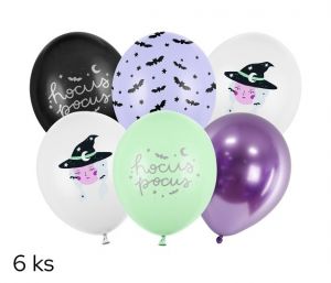 Balónky s potiskem čarodějnice 6ks