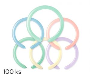 Balónky tvarovací 100ks pastel mix