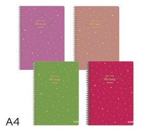 Blok spirála A4  GOLD linka 60l mix