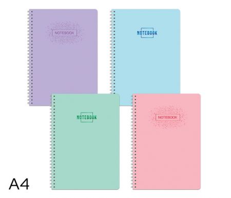 Blok spirála A4 PASTEL linka 60l mix