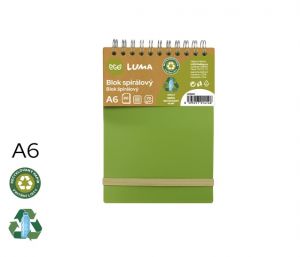 Blok spirála A6 80l ECO LUMA