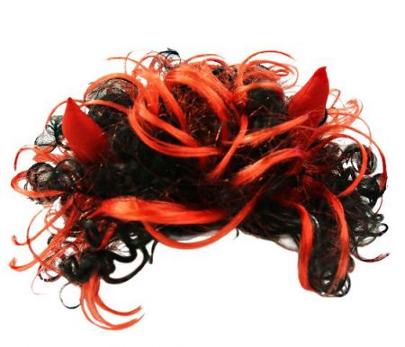 Čertovská paruka s rohy LUMA