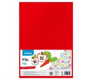Filc A4 červený LUMA, 10ks