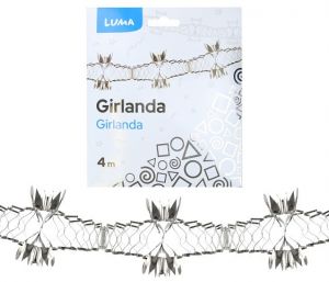 Girlanda 4m stříbrná LUMA