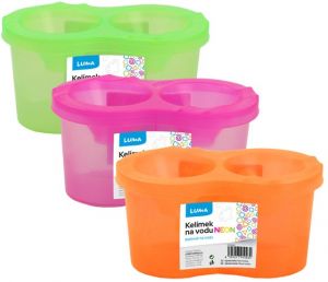 Kelímek na vodu dvojitý NEON LUMA mix