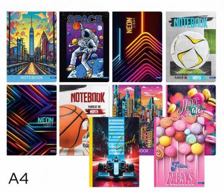 Kniha záznamová A4 čtvereček 96l Classic mix