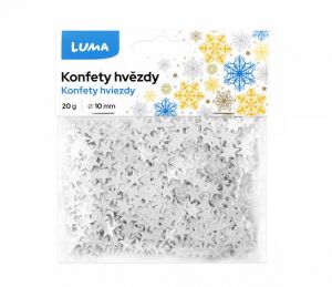 Konfety HVĚZDY bílé 20g LUMA