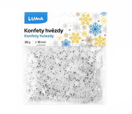 Konfety HVĚZDY bílé 20g LUMA