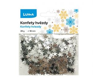 Konfety HVĚZDY stříbrné 20g LUMA