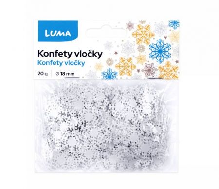 Konfety VLOČKY bílé 20g LUMA