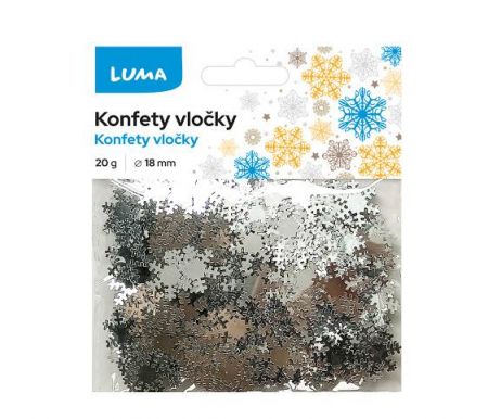 Konfety VLOČKY stříbrné 20g LUMA
