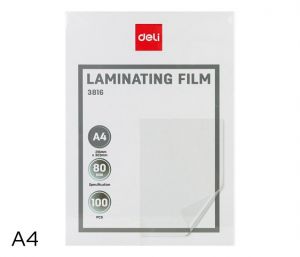 Laminovací fólie A4/80 mic, antistatická DELI E3816, 100ks