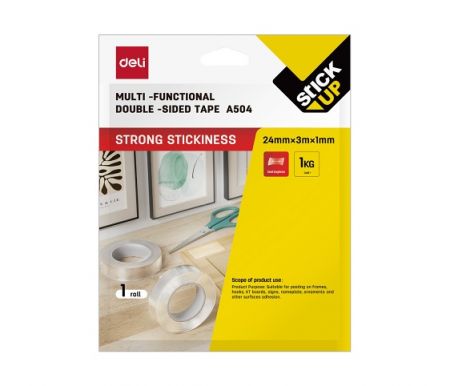 Lepící páska oboustranná gelová  24mm x 3m DELI EA504