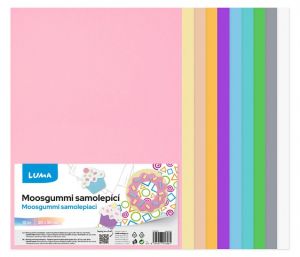 MOOSGUMMI samolepící A4 mix pastel LUMA, 10ks