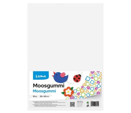 MOOSGUMMI A4 bílá LUMA, 10ks