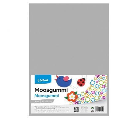MOOSGUMMI A4 šedá LUMA, 10ks
