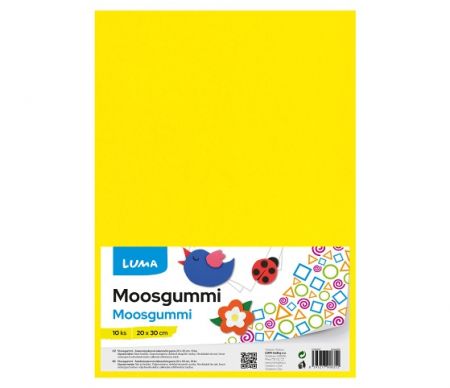 MOOSGUMMI A4 žlutá LUMA, 10ks