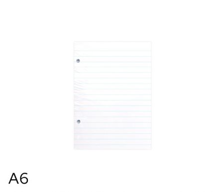 Náplň do kroužkových bloků A6 linka