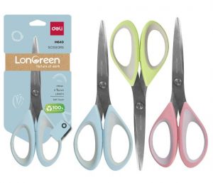 Nůžky 175mm eco LONGREEN DELI EM640 mix