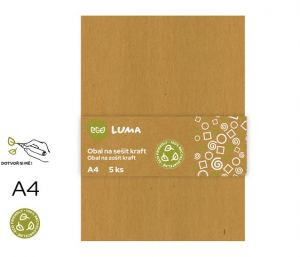 Obal na sešit A4 ECO LUMA kraft, 5ks