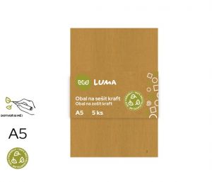Obal na sešit A5 ECO LUMA kraft, 5ks