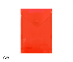 Obal spisový na výšku s klopou a drukem  A6 LUMA, červený