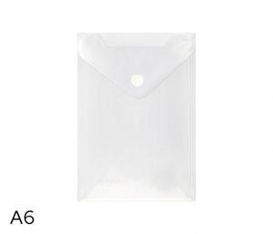 Obal spisový na výšku s klopou a drukem  A6 LUMA, transparentní