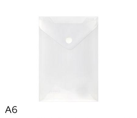 Obal spisový na výšku s klopou a drukem  A6 LUMA, transparentní