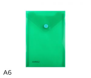 Obal spisový na výšku s klopou a drukem  A6 LUMA, zelený