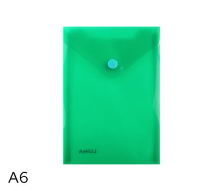 Obal spisový na výšku s klopou a drukem  A6 LUMA, zelený