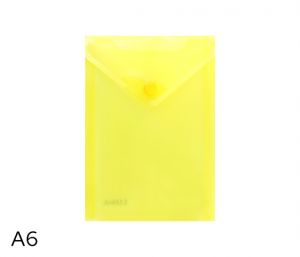 Obal spisový na výšku s klopou a drukem  A6 LUMA, žlutý