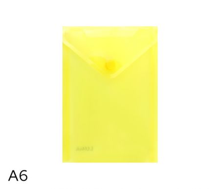 Obal spisový na výšku s klopou a drukem  A6 LUMA, žlutý