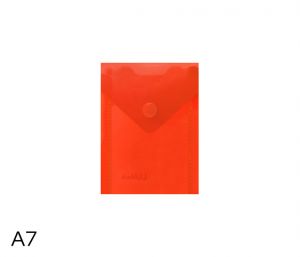 Obal spisový na výšku s klopou a drukem  A7 LUMA, červený
