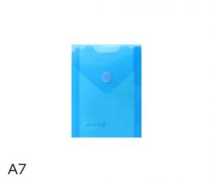 Obal spisový na výšku s klopou a drukem  A7 LUMA, modrý