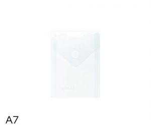 Obal spisový na výšku s klopou a drukem  A7 LUMA, transparentní