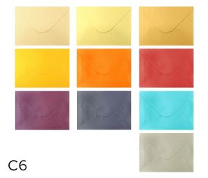 Obálka dopisní  barevná C6 metal, 160 x 115mm LUMA mix