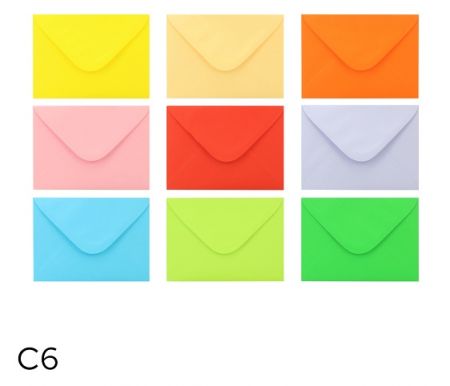 Obálka dopisní  barevná C6 mix