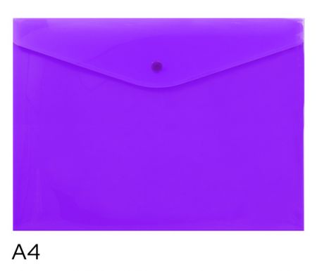 Obal spisový s klopou a drukem  A4 neon LUMA, fialový