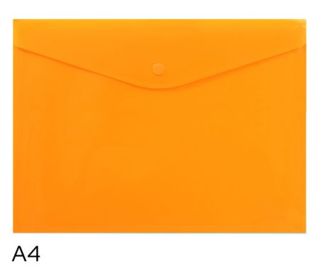 Obal spisový s klopou a drukem  A4 neon LUMA, oranžový