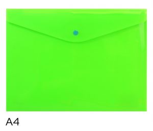 Obal spisový s klopou a drukem  A4 neon LUMA, zelený