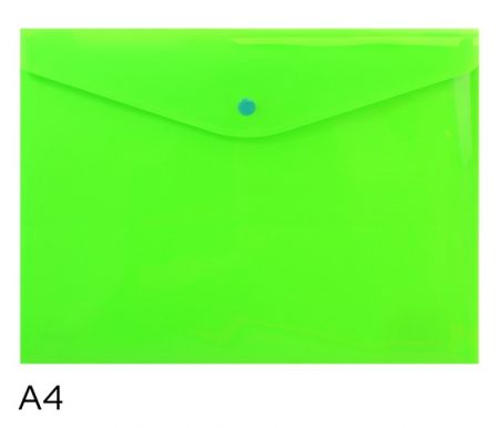 Obal spisový s klopou a drukem  A4 neon LUMA, zelený