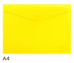 Obal spisový s klopou a drukem  A4 neon LUMA, žlutý