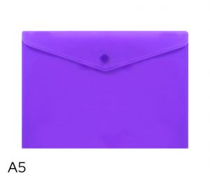 Obal spisový s klopou a drukem  A5 neon LUMA, fialový