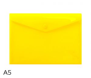 Obal spisový s klopou a drukem  A5 neon LUMA, žlutý