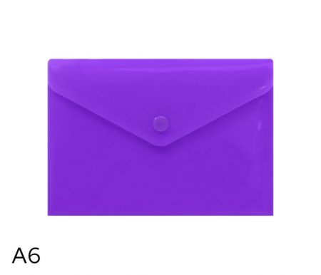 Obal spisový s klopou a drukem  A6 neon LUMA, fialový